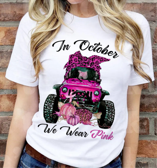 Jeep in October Breast Cancer Awareness Shirt/Sweatshirt
