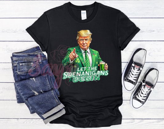 Trump Shenanigans Begin  Adult T-Shirt/Crewneck