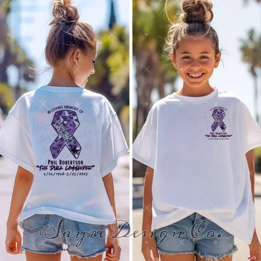 Phil Robertson Alzheimer’s Awareness Tee- 2t-Youth