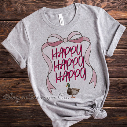 Pink Happy Happy Happy Tee-Adult