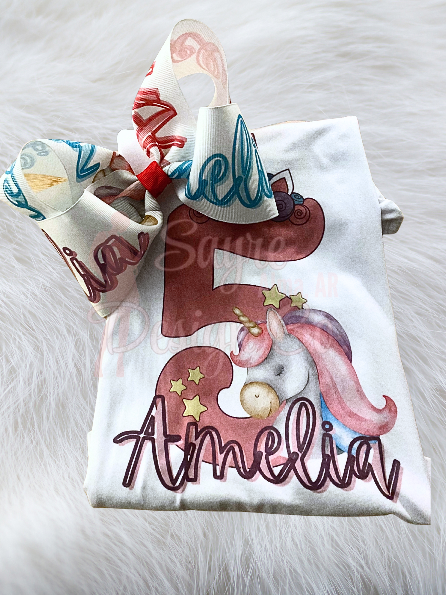 Birthday Shirt & Bow or Just Shirt- ALL AGES! Sayre Design Co.