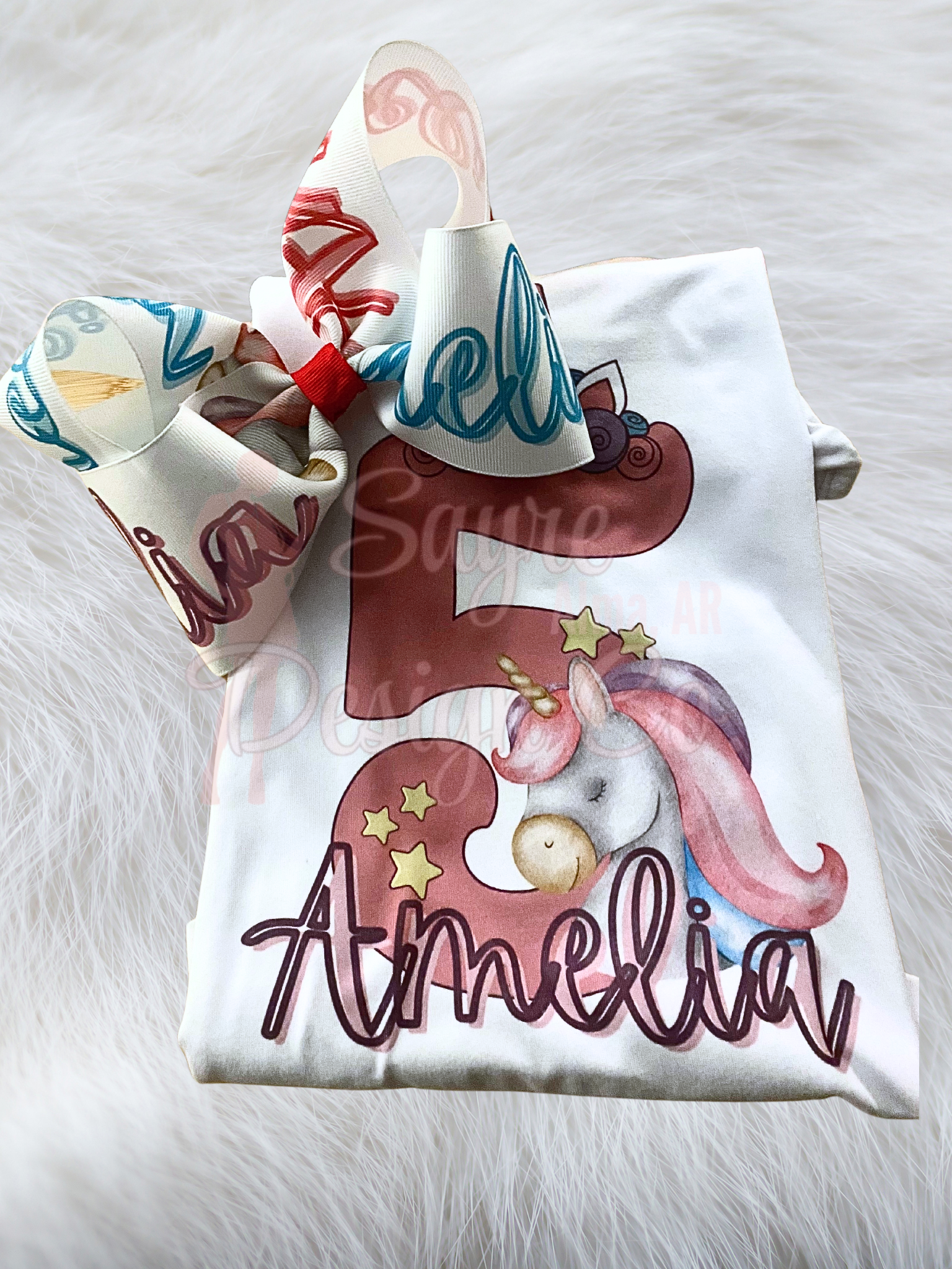 Birthday Shirt & Bow or Just Shirt- ALL AGES! Sayre Design Co.