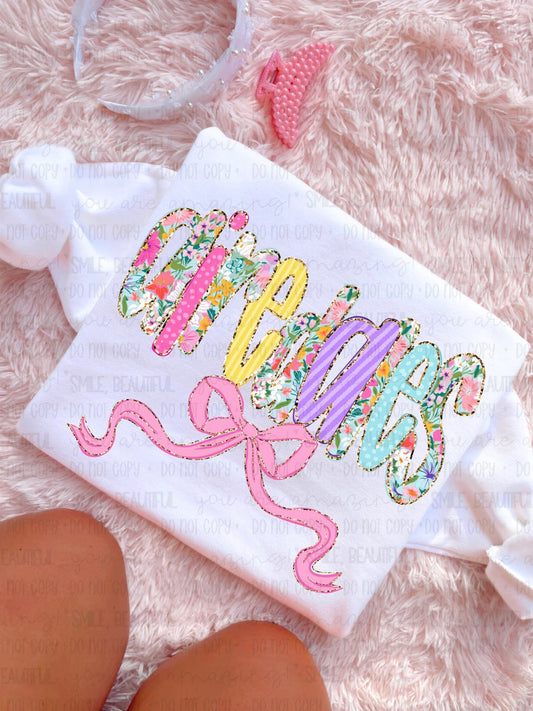 Airedales Spring Pink Bow Shirt/Long Sleeve/Crewneck/Hoodie