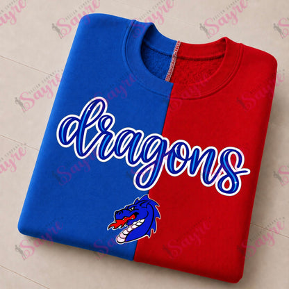 Spirit Split Color Crewneck-ADULT