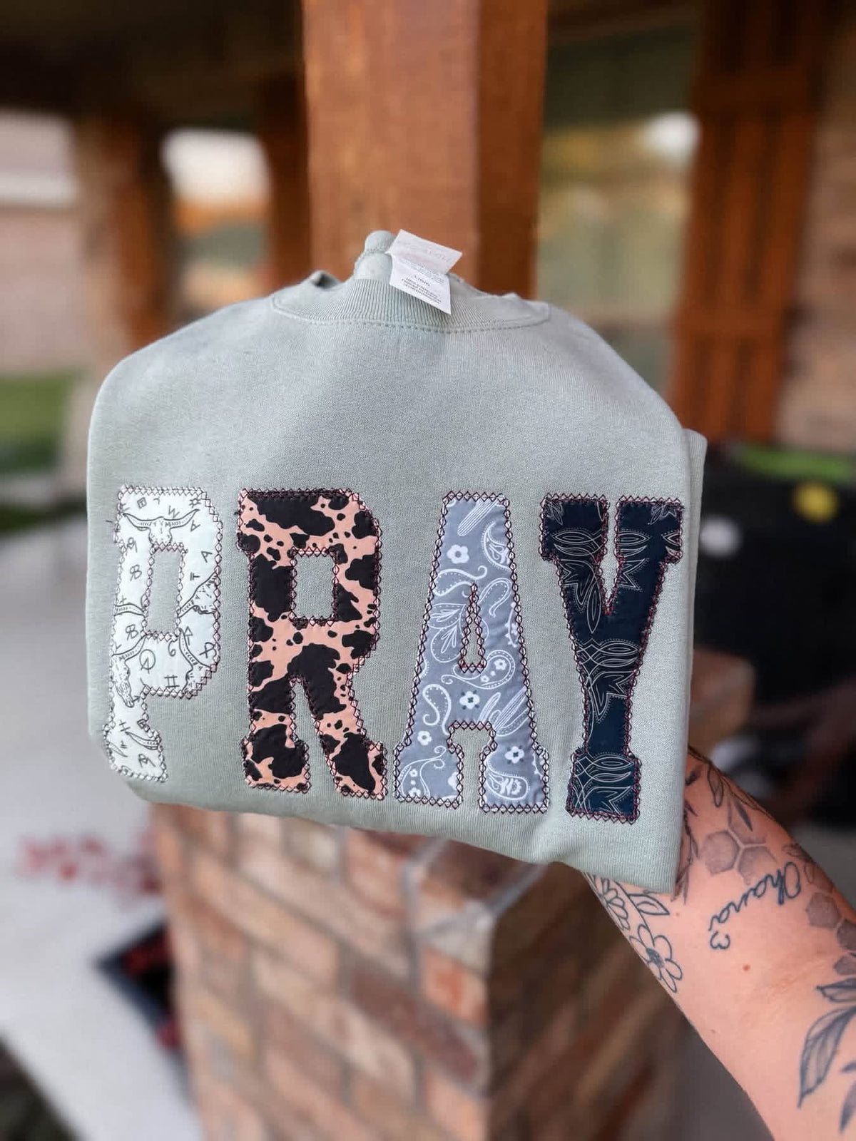 Western PRAY Embroidered Crewneck- Closes 9/13!