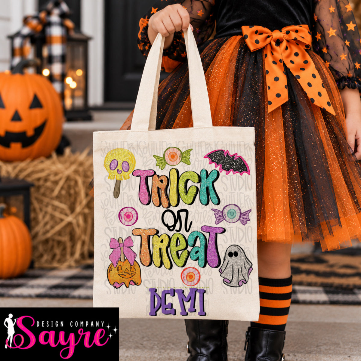 Custom Trick or Treat Girl Boo Bag- Closes 10/25!