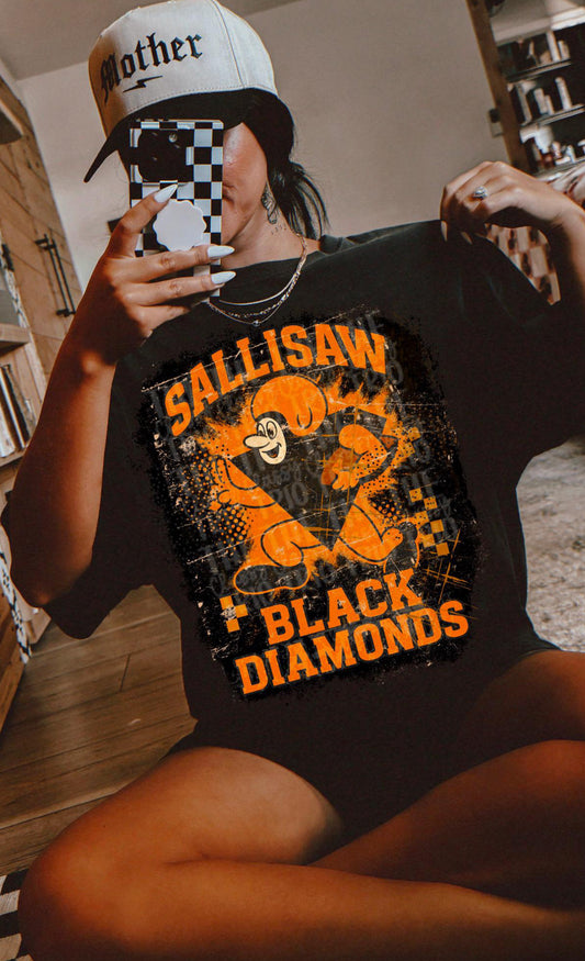 Distressed Black Diamonds Shirt/Long Sleeve/Crewneck/Hoodie