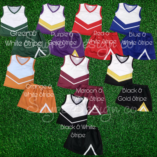 0/3M-6/7 Custom Cheer Uniform Striped *CLOSES 8/29!*