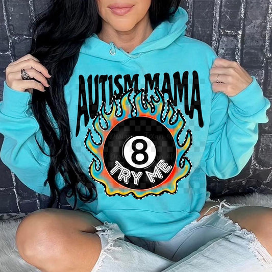 Autism Mama Try Me 8 Ball Onesie/Shirt/Long Sleeve/Crewneck/Hoodie