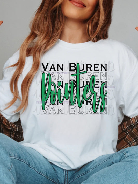 Van Buren Pointers Script Shirt/Long Sleeve/Crewneck/Hoodie