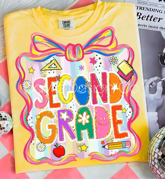 Wavy Bow Grade Tee Toddler/Youth
