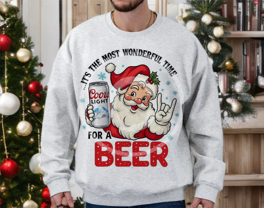 Customizable Most Wonderful Time for a Beer Shirt/Long Sleeve/Crewneck/Hoodie