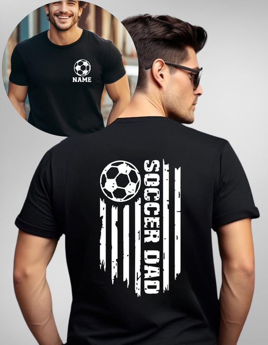 Customizable Soccer Dad Flag Shirt/Long Sleeve/Crewneck/Hoodie