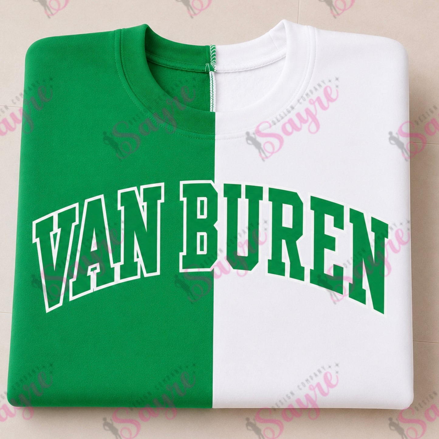 Spirit Split Color Crewneck-ADULT