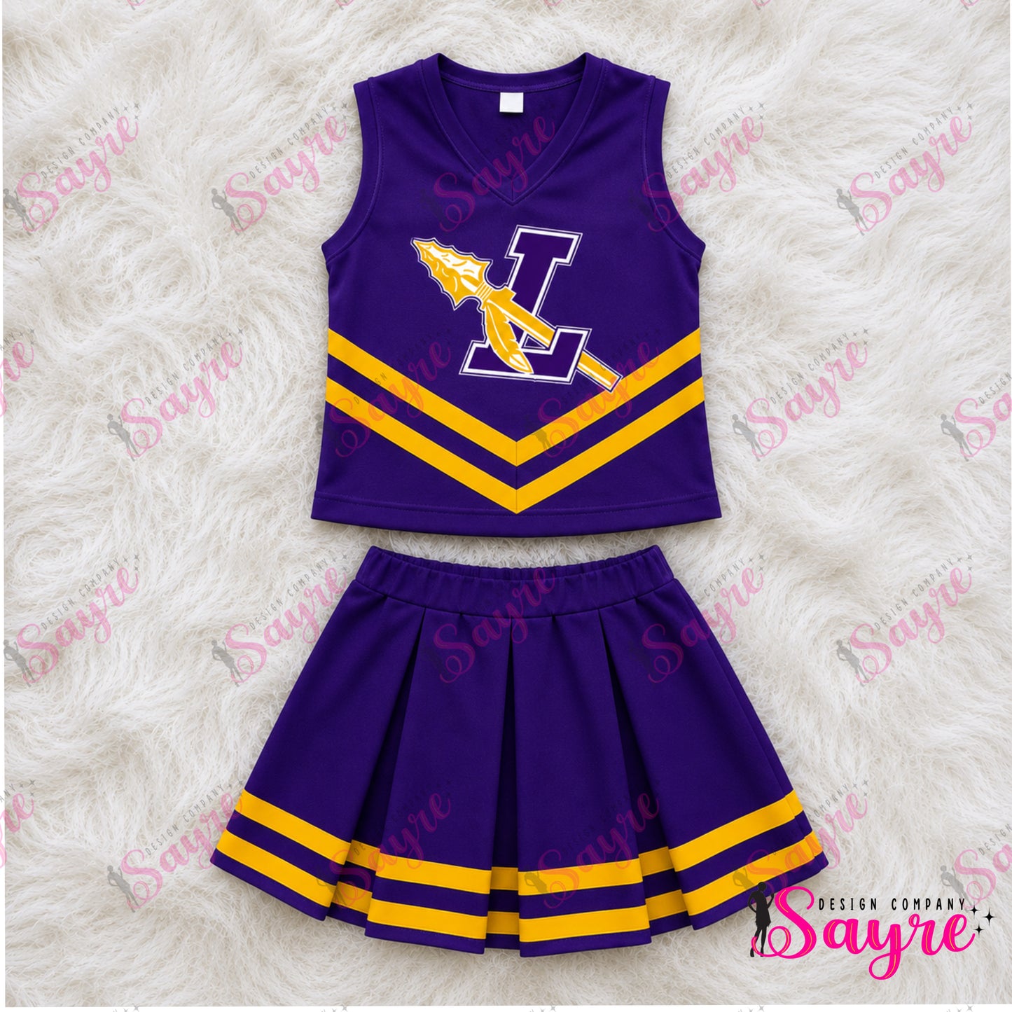 Customizable Striped Cheer Uniforms