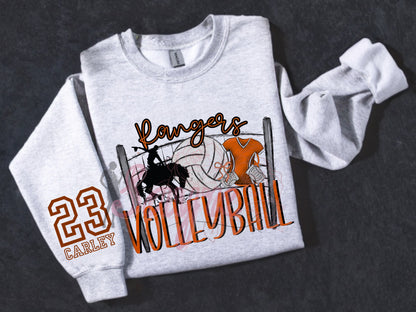 Customizable Team/Name Volleyball Crewneck