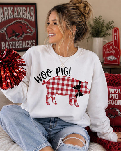 Gingham Hog Shirt/Long Sleeve/Crewneck