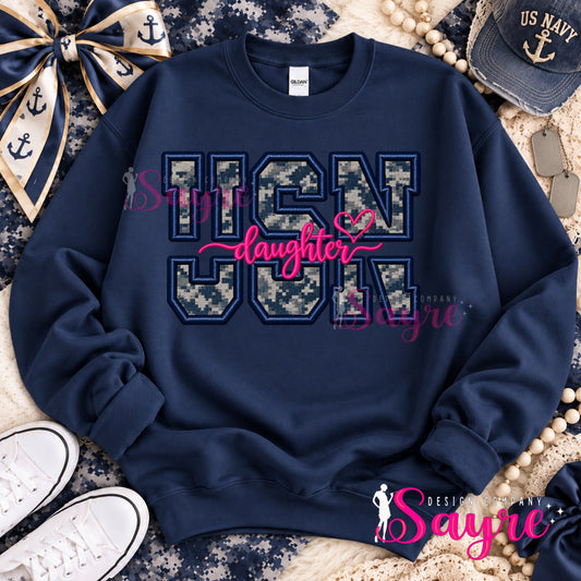 Customizable USN Title Shirt/Long Sleeve/Crewneck