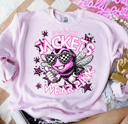 Team Customizable In October Mascot Wear Pink Tee/Sweatshirt