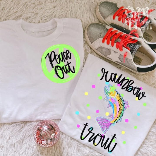 Peace Out Rainbow Trout Tee/Tank