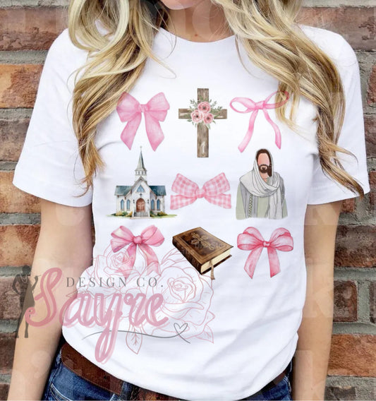Jesus Coquette Bow Shirt/Sweatshirt