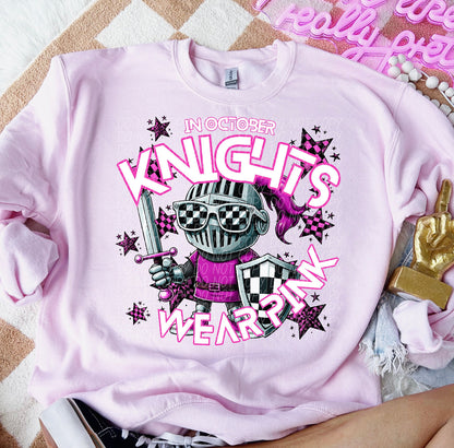 Team Customizable In October Mascot Wear Pink Tee/Sweatshirt