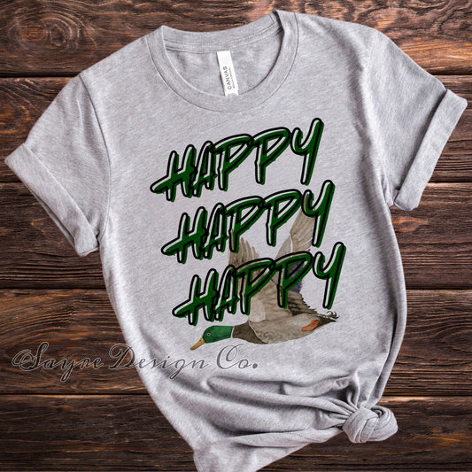 Green Happy Happy Happy Tee-Adult