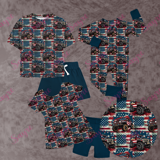 American Flag Jeep Sets