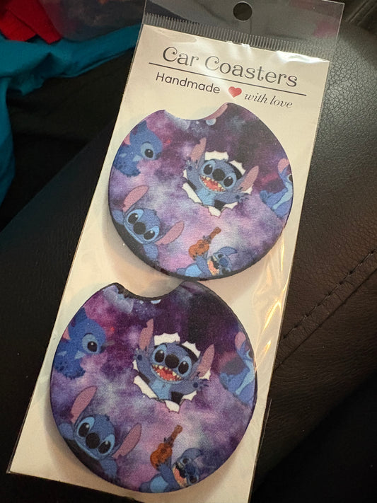 Blue Alien Car Coasters