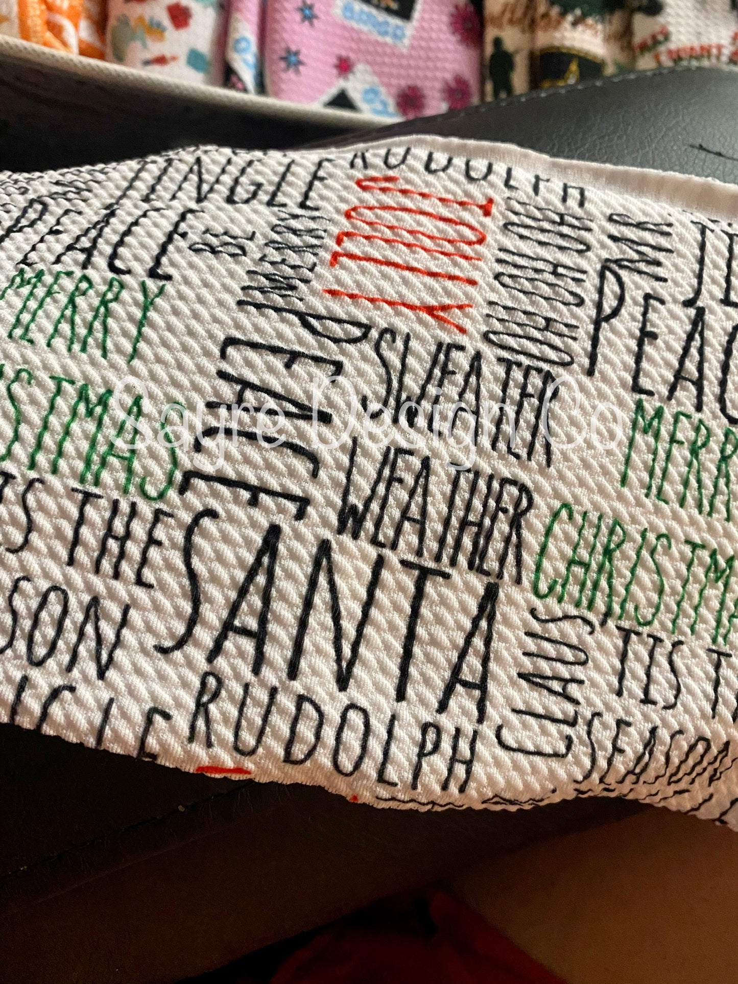 Christmas Words- Bullet Fabric *limited quantity*