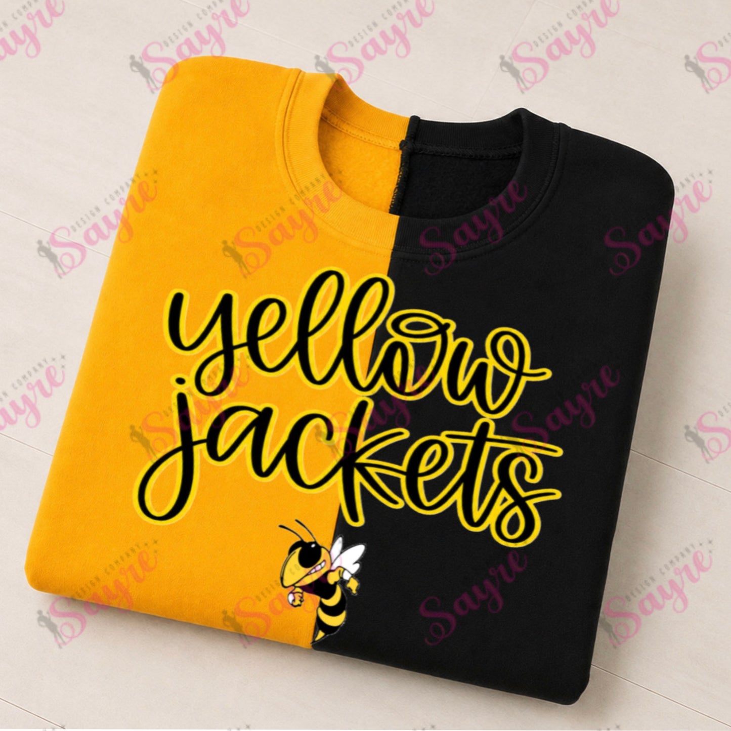 Spirit Split Color Crewneck-ADULT