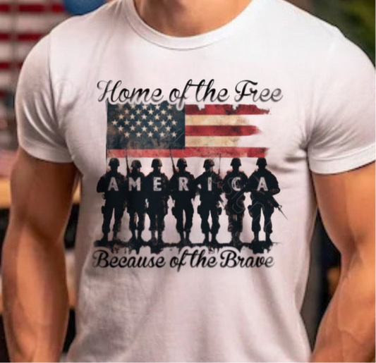 Home of the Free Distressed- Baby-Youth