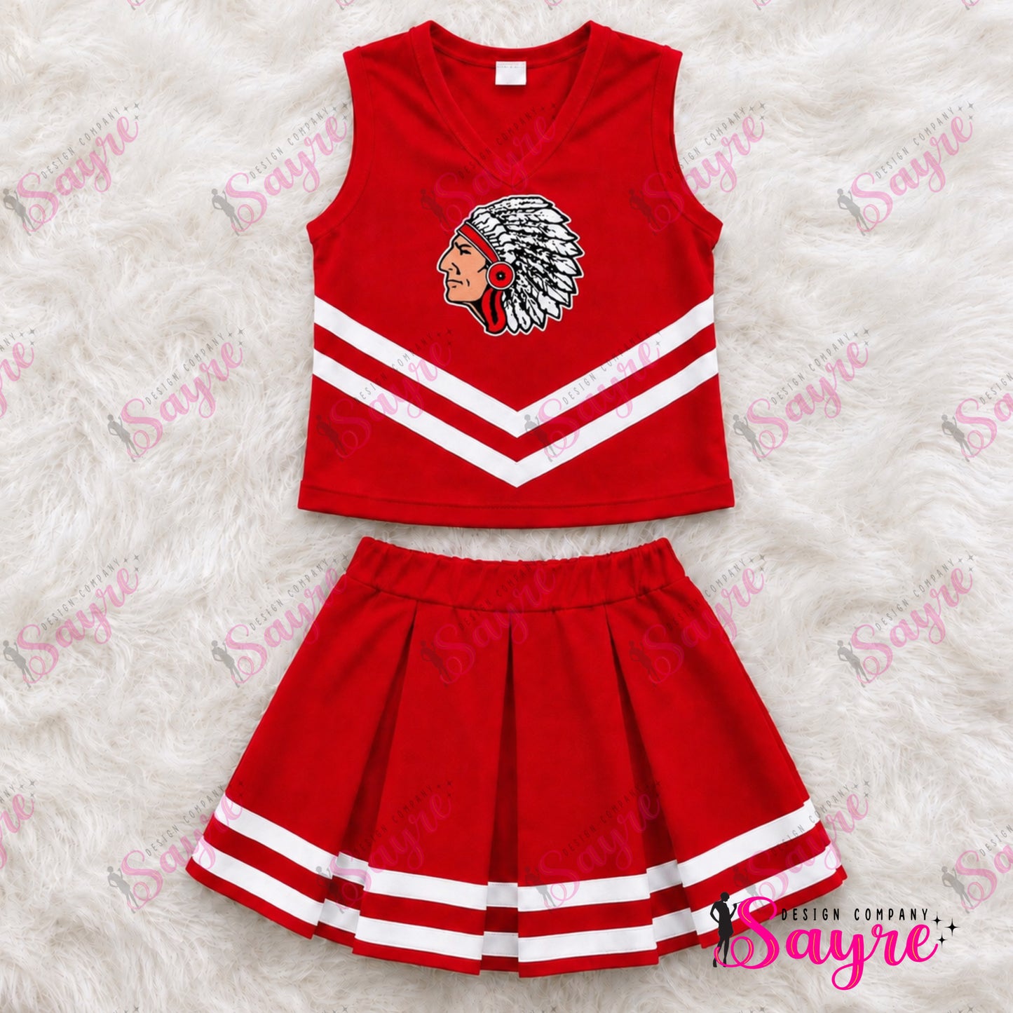 Customizable Striped Cheer Uniforms