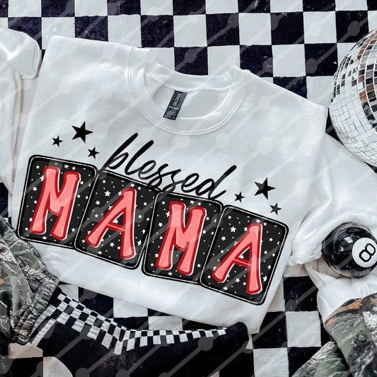 Black Star Blessed Mama Shirt/Long Sleeve/Crewneck/Hoodie