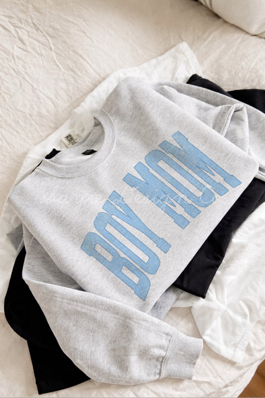 Boy Mom Varsity Blue Shirt/Sweatshirt
