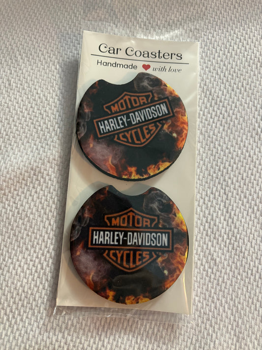 HD Motorcycles Car Coasters