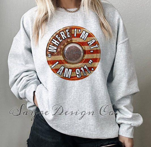 I am 911 Crewneck-Adult