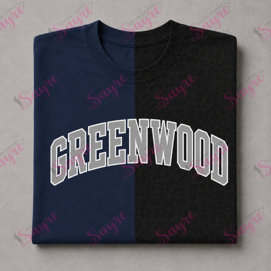 Split Color Tee Color/Black Leopard- YOUTH