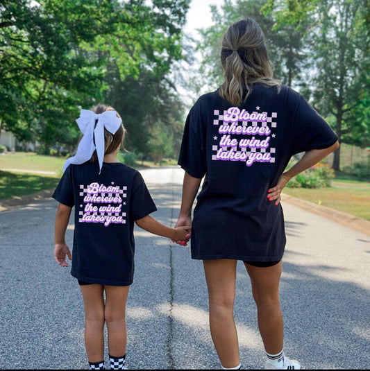 Bloom Wherever the Wind Takes You Purple Up Onesie/Shirt/Long Sleeve/Crewneck/Hoodie