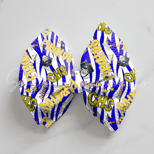 Cedarville Pirates Zebra Bows