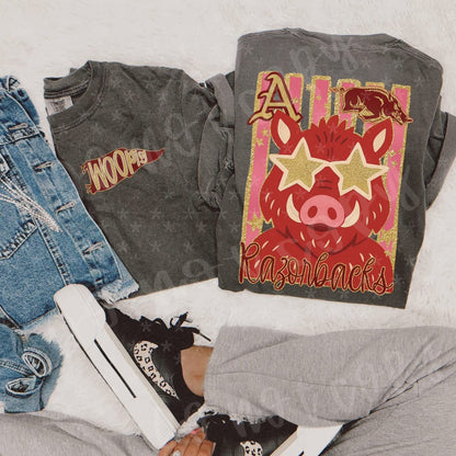 Star Eye Razorbacks Shirt/Long Sleeve/Crewneck/Hoodie