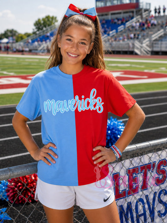 Spirit Split Color Tee Colors- YOUTH