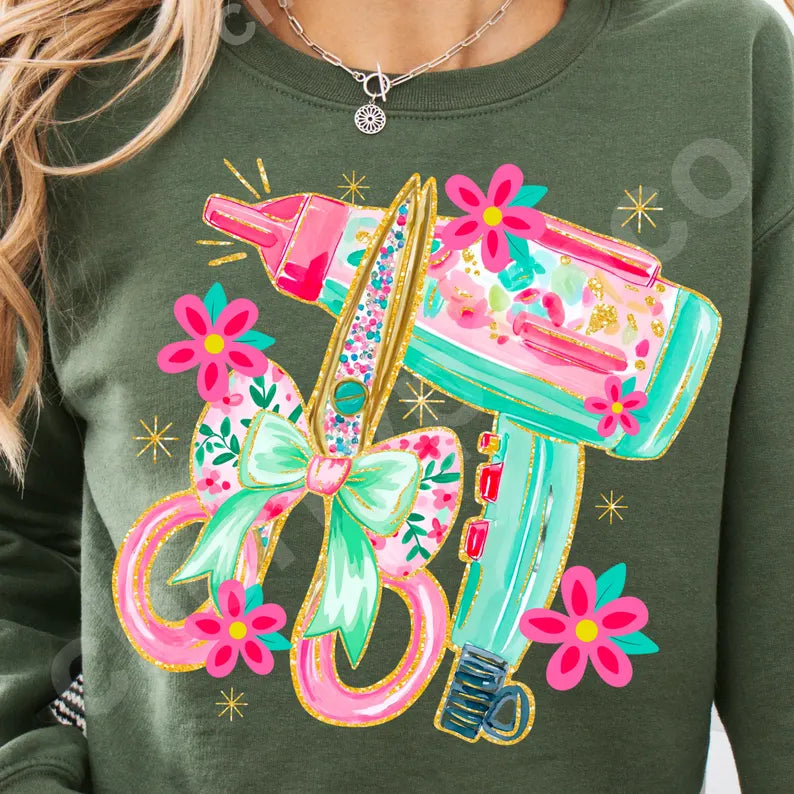 Pastel Hair Dresser Tools Shirt/Long Sleeve/Crewneck/Hoodie