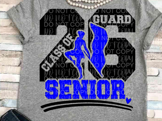 Color Customizable Class of Senior Guard Tee/Sweatshirt/Hoodie