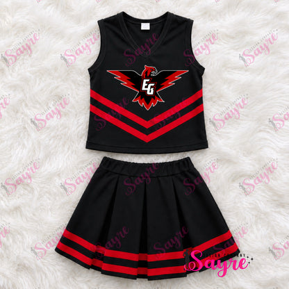 Customizable Striped Cheer Uniforms