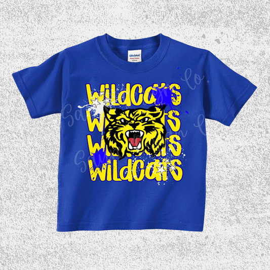 Moffett Wildcats Splatter Tee Youth