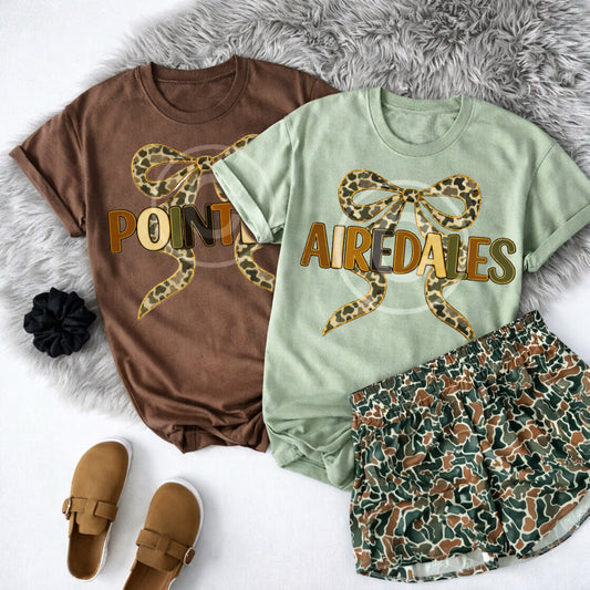 Customizable Duck Camo Bow Team Shirt/Long Sleeve/Crewneck/Hoodie