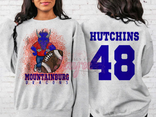Customizable Team/Name Football Crewneck