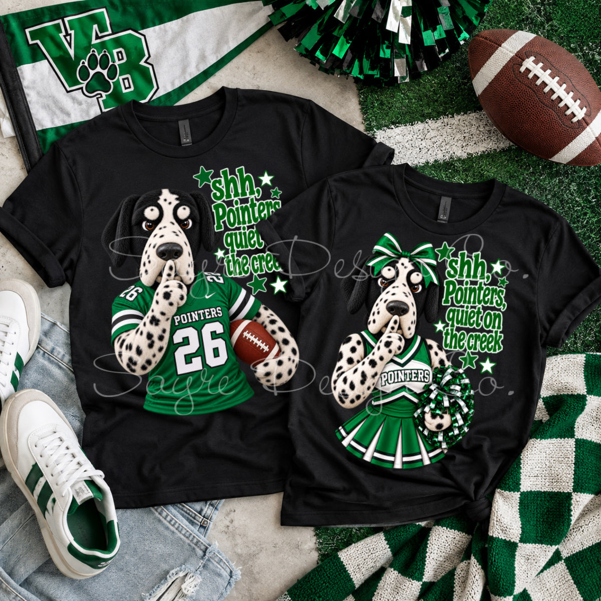Customizable FOOTBALL Quiet on the Creek Team Shirt/Long Sleeve/Crewneck/Hoodie