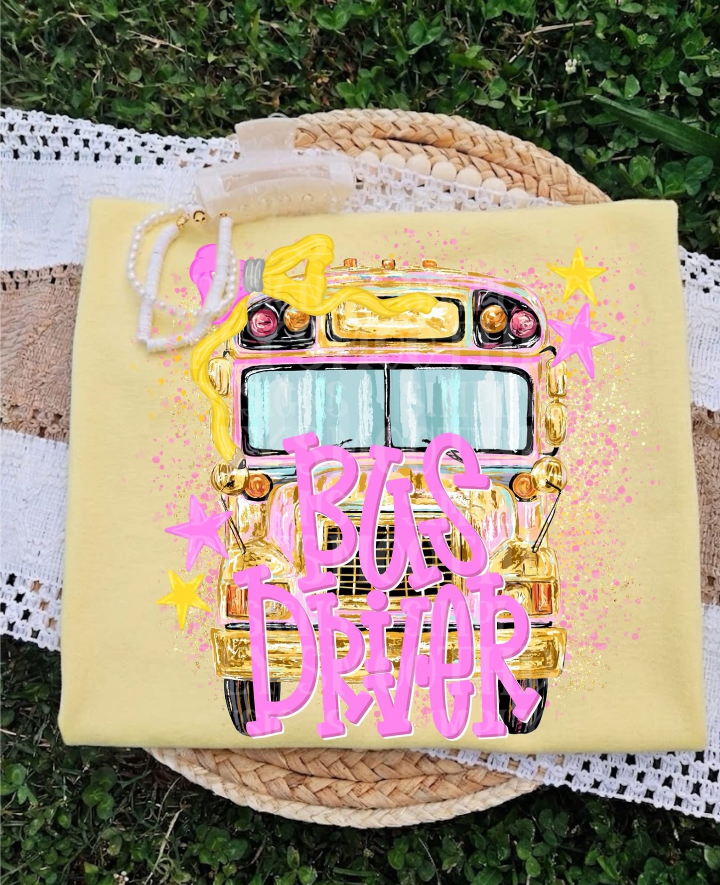 Watercolor Bus Driver Tee/Crewneck